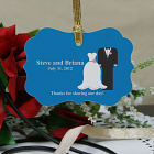 Personalized Bride And Groom Wedding Favor Ornament